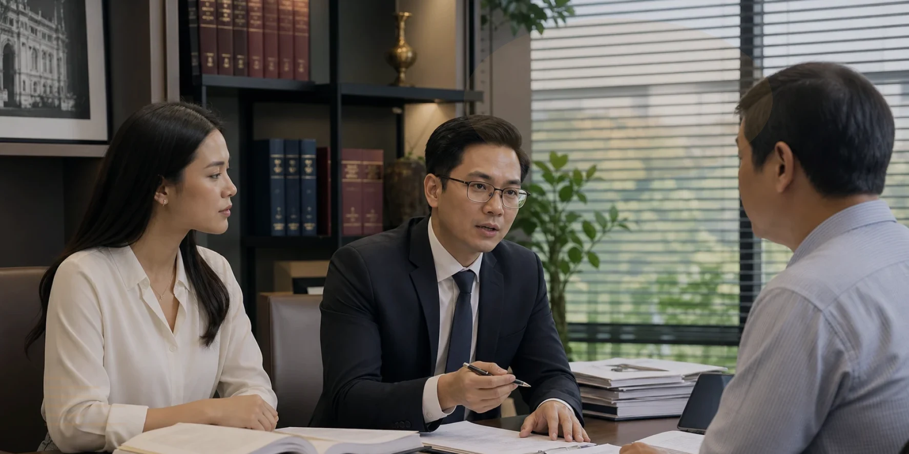 The legal team compare source records and annotate the first risk findings for civil lawsuit legal services Vietnam