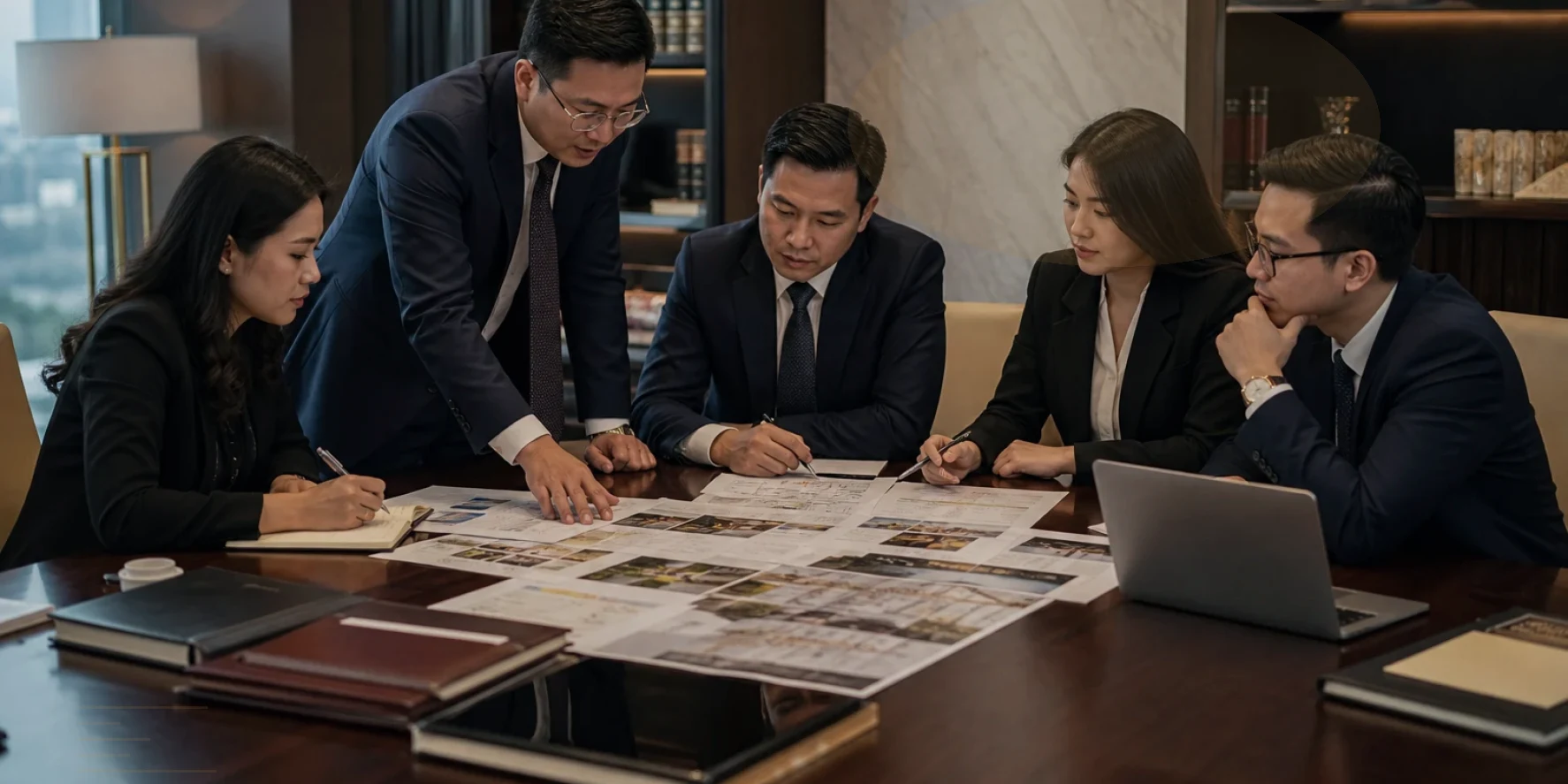 Counsel explain legal exposure and practical choices during a client meeting for construction contract legal advice Vietnam