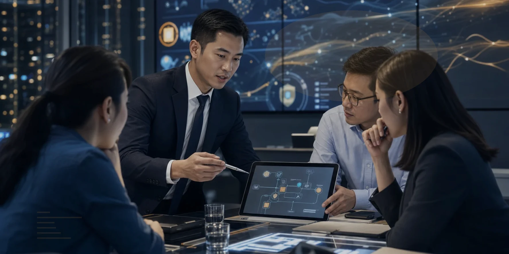 The legal team compare source records and annotate the first risk findings for data governance legal advice Vietnam