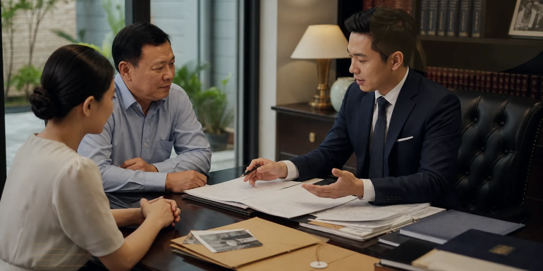 The legal team compare source records and annotate the first risk findings for division of inheritance Vietnam