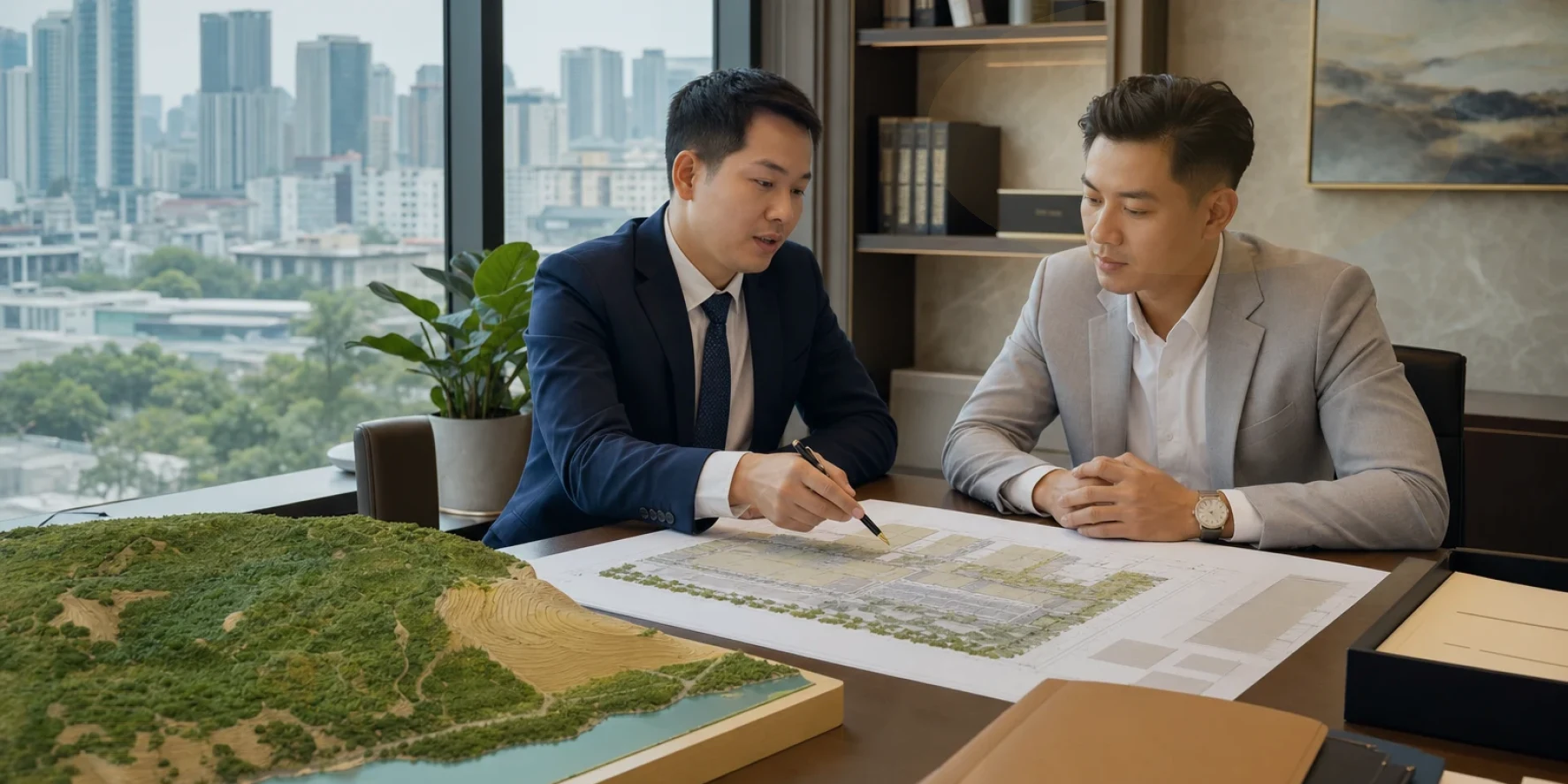 Lawyer and decision-makers evaluate options around the working file for land use rights lawyer Vietnam