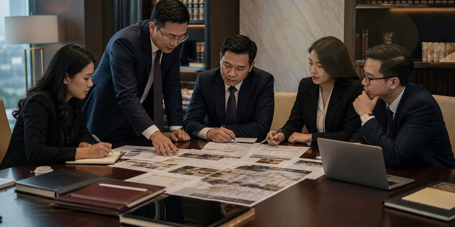 The legal team compare source records and annotate the first risk findings for tax dispute lawyer Vietnam