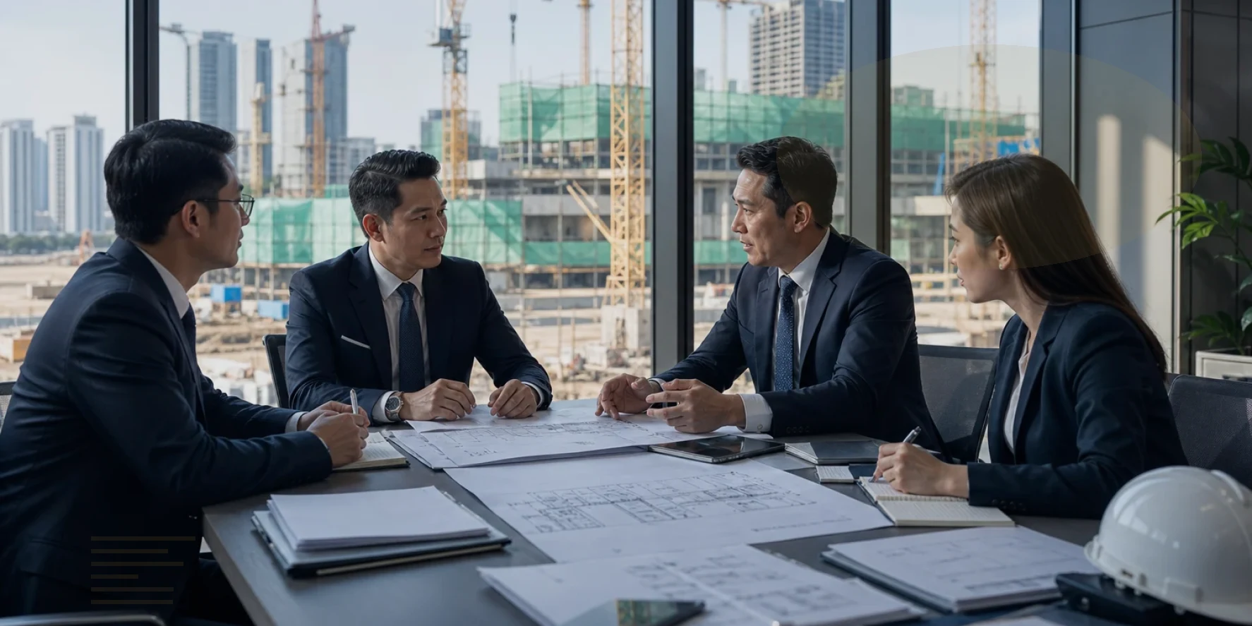 The advisory team confirm deadlines, owners and evidence for implementation for construction contract legal advice Vietnam